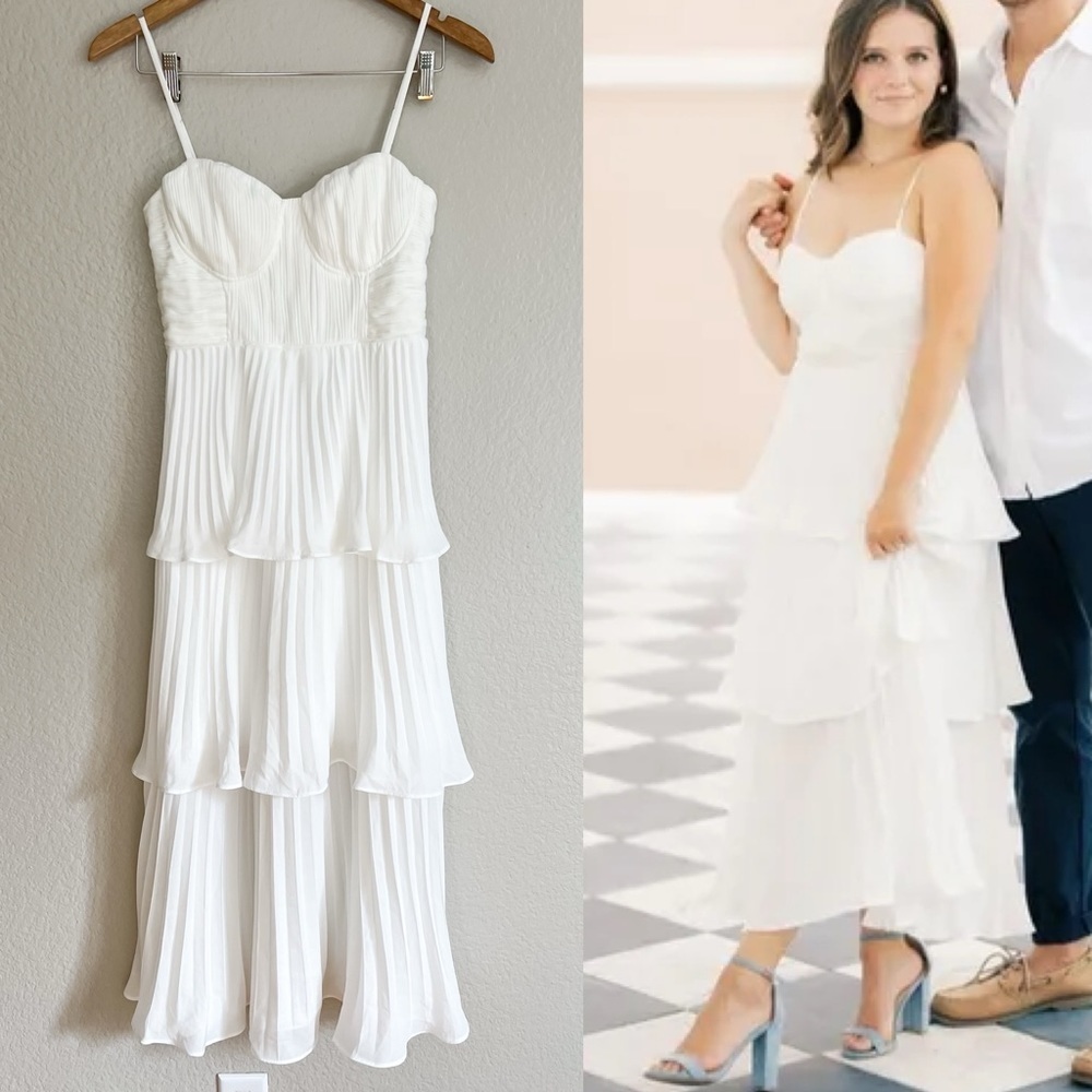 Lulu's White Midi Dress